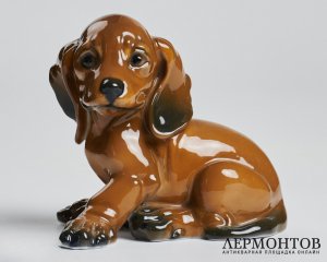 Статуэтка «Щенок таксы». Фарфор, Rosenthal, Германия