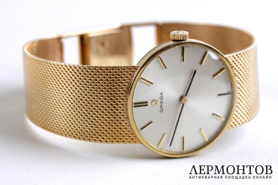 Часы женские наручные Omega. Золото 585 пробы. Швейцария, вторая половина XX века.