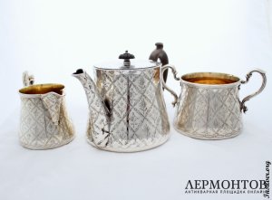 Чайный сервиз. Серебро 925. Англия