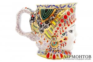 Кружка Молоко. СССР, Ленинградский фарфоровый завод, ск. Н. Данько, 1960 - 1970 гг.