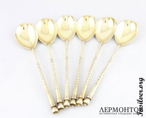Ложки чайные. Серебро 84. Россия