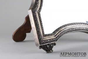 Настольное зеркало. Серебро 800 пробы. Италия, 1934-44 годы.