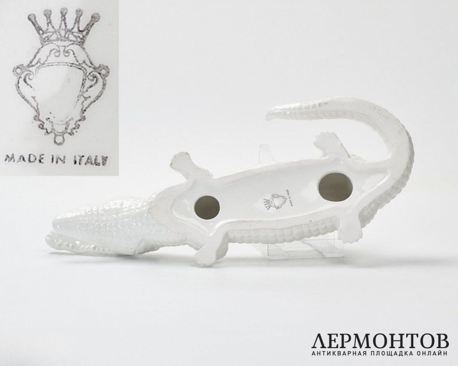Статуэтка «Крокодил». Керамика, G.B.C. Ceramiche, Италия, 1970-е годы