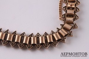 Женский браслет в неоготическом стиле. Золото 56 пр. Российская империя, 1880-90-е гг