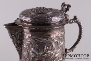 Кувшин в барочном стиле. Серебро 875 пробы. Швейцария, Bossard.