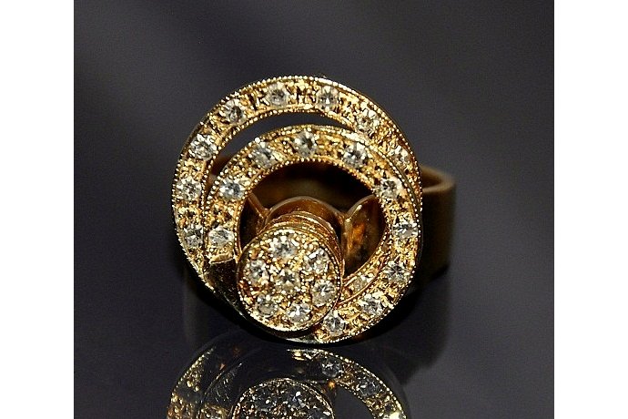 Кольцо Spinner Бриллианты 0.72 к, Золото