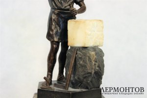 Скульптура. Обработчик камня. Бронза. Hans Keck. Германия