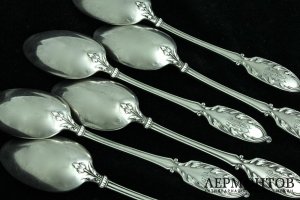 Набор чайных ложек A. Debain. Серебро 950. Франция