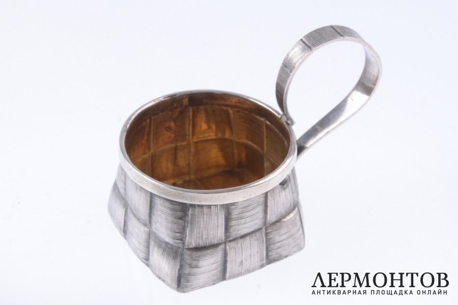 Чарка в стиле лыко. Серебро 84. Российская империя