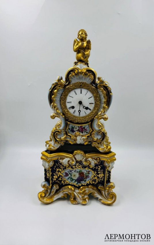 Каминные часы с фигурой путти. Japy Frères, Франция, 1880–1890 годы