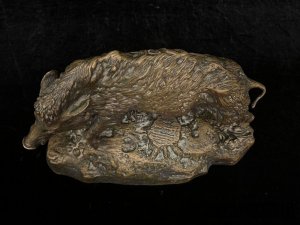 Скульптура Кабан. Франция, Париж, Fratin, 19 век. Бронза, патинирование.