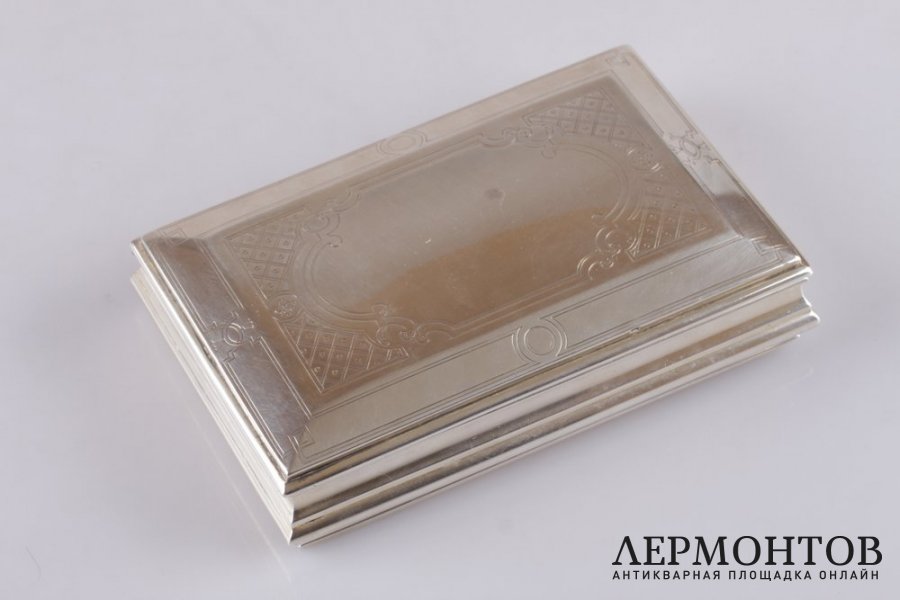 Шкатулка  Risler et Carre. Серебро 950 пробы, золочение. Франция