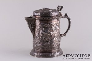 Кувшин в барочном стиле. Серебро 875 пробы. Швейцария, Bossard.