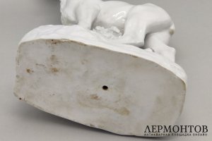 Скульптура Лось. Воробьв Б.Я. Авторский экземпляр. Фарфор. СССР, ЛФЗ, 1950 г.