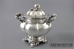 САХАРНИЦА. СЕРЕБРО 950. ETIENNE-AUGUSTE COURTOIS. ФРАНЦИЯ, XIX ВЕК.