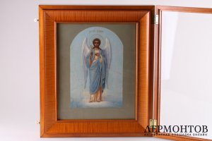 Икона в киоте Ангел-хранитель. Россия, кон.19-нач. 20 в.