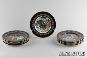 Набор декоративных тарелок Сказки старой России.Фирма Villeroy and Boch, Германия.