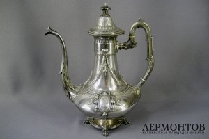 Чайник. Серебро 950 пробы. Франция, XIX век. 