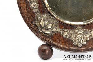 Зеркало настольное. Серебро, дерево. Европа, 1900е гг.