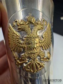 Набор из 6 стопок на подносе «Герб». Аргента, Россия, современная работа