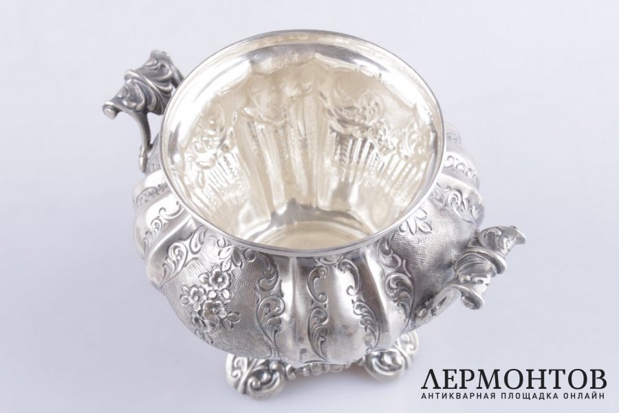 Сахарница барокко. Серебро 800 пробы. Конец XIX в. Италия