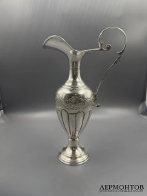 Кувшин для вина. Серебро 800 пробы, Италия, середина 20 века