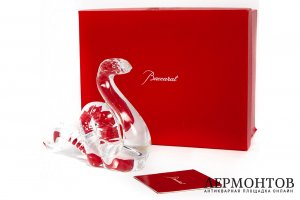 Статуэтка Змея. Франция, фирма Baccarat. Хрусталь, резьба.