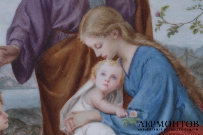 Пласт. Мадонна с младенцем. Фарфор, роспись. Европа, 1878 год.