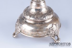 Парные шабатные подсвечники. Россия, конец 19 века, S. Szkarlat. Серебро 84.
