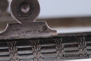 Ваза для конфет с ручкой. Россия, 15 Артель. Серебро 84, хрусталь.
