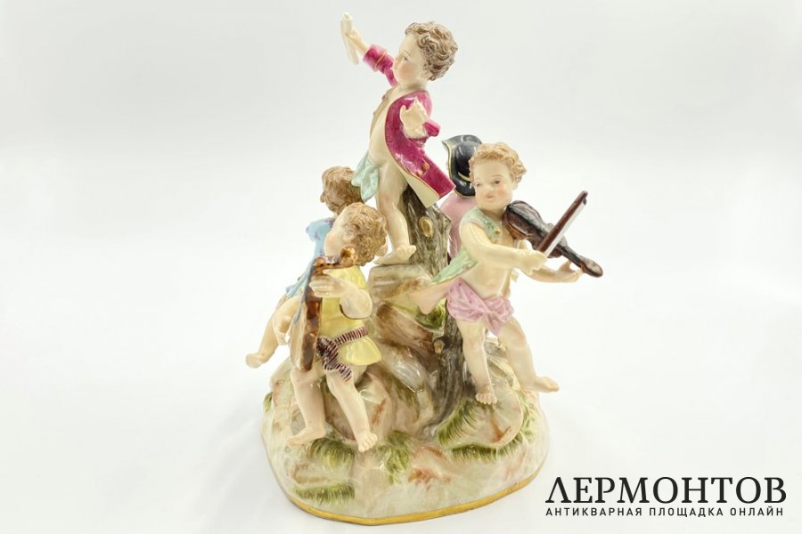 Статуэтка Музыканты. Германия, Meissen, кон. 19 - нач. 20 в. Фарфор.
