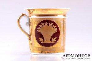 Чайная пара. Фабрика Гарднера. 1810-1820 е. Российская империя. Фарфор 