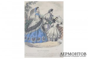 Гравюра. Иллюстрация к модному журналу Le Follet, 1860-е гг. - нач. XX в.
