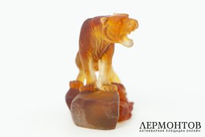Статуэтка Тигр. Франция, фирма Daum, коллекция Zodiac, 2010 г. Хрусталь. Новая.