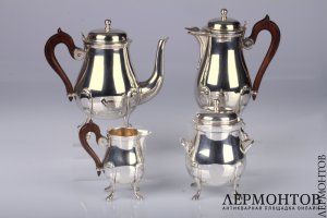 Чайно-кофейный сервиз. Серебро 950. Франция