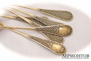 Набор чайных ложек. Серебро 950. Франция