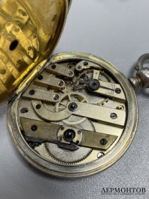 Часы-луковицы карманные. Приз 1879 г. За отличную стрельбу. Серебро 84 пробы.