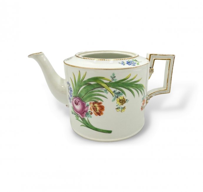 Чайник с росписью. Германия, Meissen, 18 век. Фарфор, роспись.