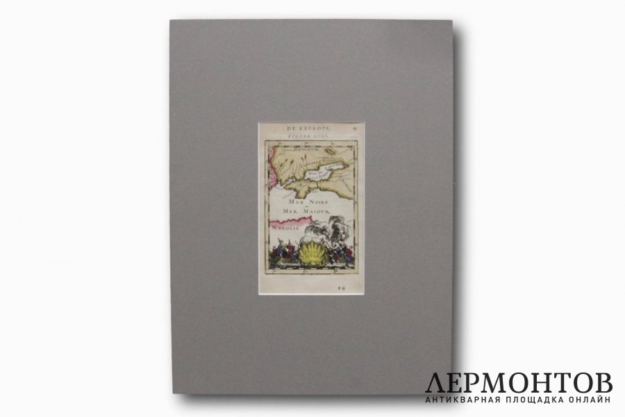 Карта Черного моря, Крыма, России, Грузии. А. М. Мале. Франция, 1683 год.
