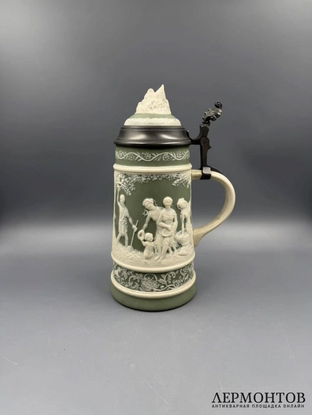 Пивная кружка «Весна». Каменная масса, олово, Villeroy & Boch, Германия, 1978 год