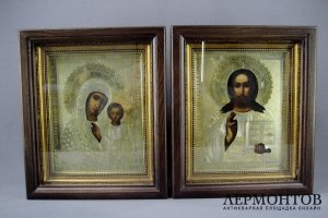 Венчальная пара. Латунь, золочение. Российская Империя.