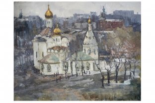 Картина из серии Весна-Лето. N10. Чурсин К.Н. Картон, масло. XX в.