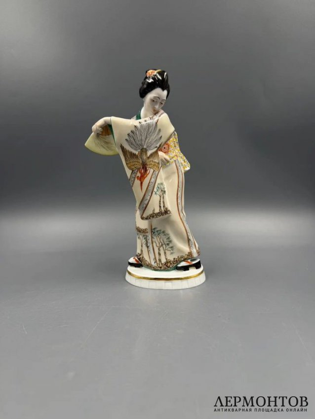 Статуэтка «Японка с веером». Фарфор, Meissen, Петер Странг, Германия, 2013 год
