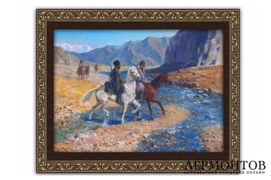 Картина.  В походе. В. А. Овчинников.