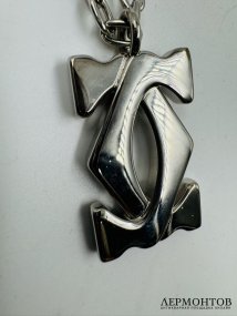 Брелок в виде логотипа Cartier. Серебро 925 пробы, Cartier, Франция