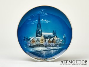 Тарелка настенная «Рождество в Ульме 1966». Фарфор, Rosenthal, Германия