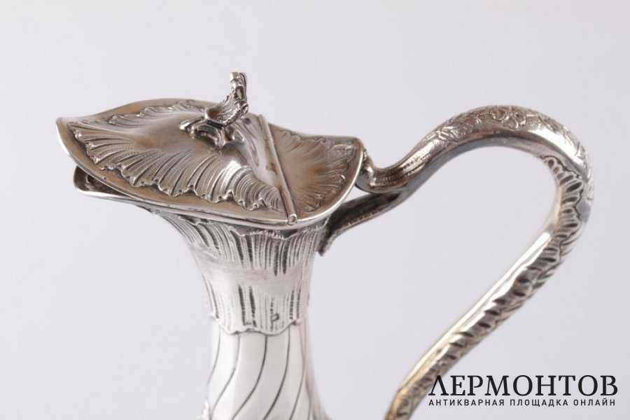 Графин для воды и вина. Серебро 950 пробы, хрусталь. Франция