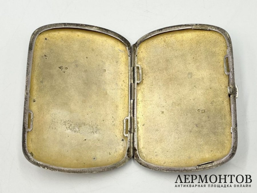Портсигар. Зап. Европа, 19 век. Серебро 800 пробы, чернение.