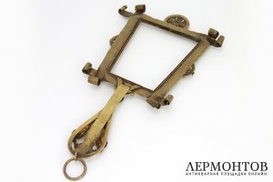 Рамка для зеркала или фото в русском стиле. Латунь, кабошоны. Россия, конец 19 века.