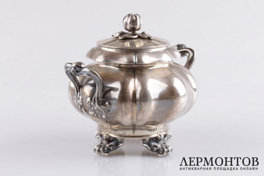 Сахарница Debain. Серебро 950 пробы. Конец XIX в. Франция